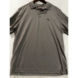 Tommy Bahama  Polo Shirt Mens Medium Gray Shirt Sleeve Golf Casual